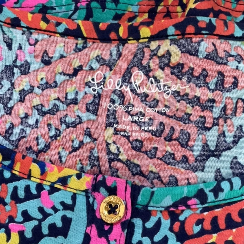 EUC woman’s 3/4 sleeve Lilly Pulitzer shirt - Picture 3 of 7